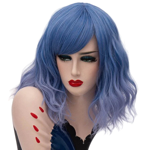 Perücke Queen Mulan (Blau und Lila)