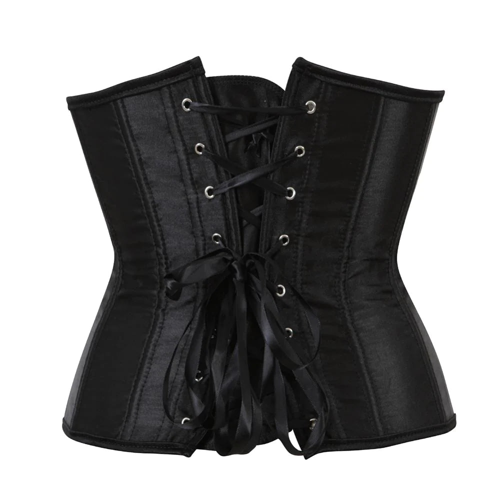 Korsett Drag Satin (Schwarz)
