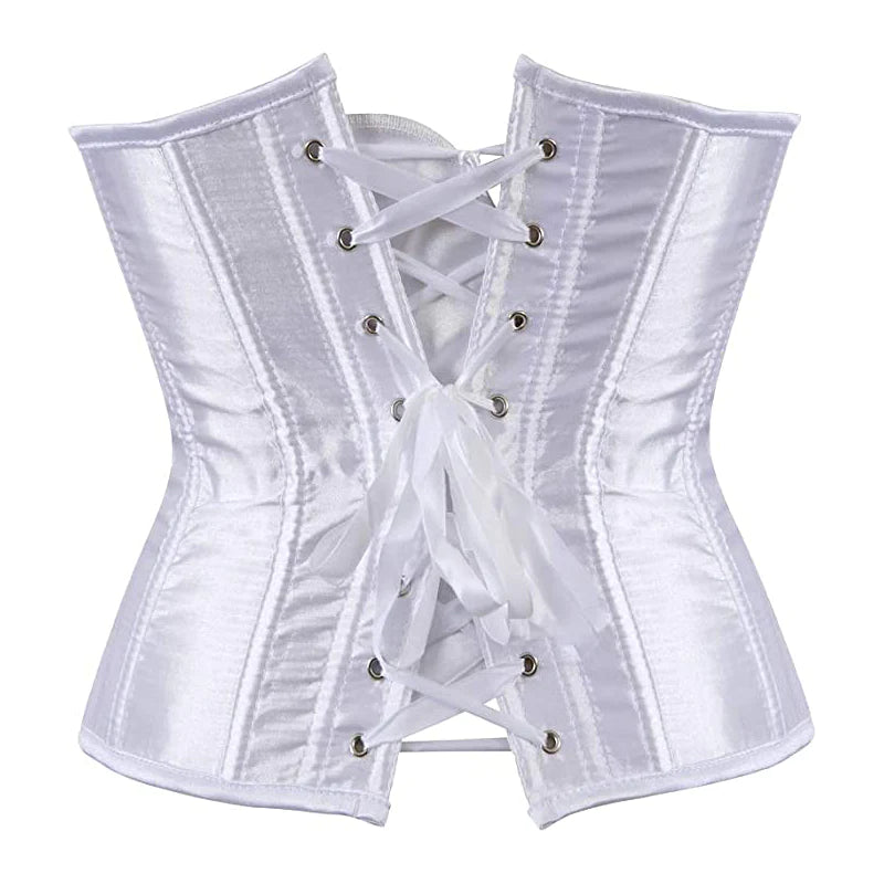 Korsett Drag Satin (Weiß)