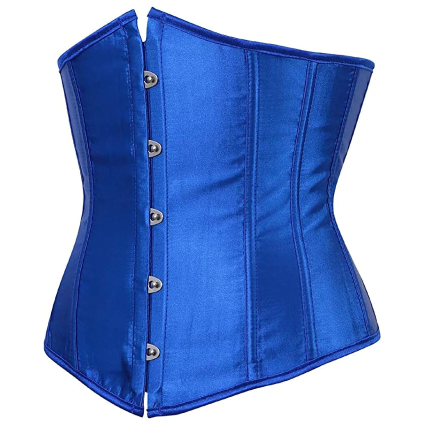 Korsett Drag Satin (Blau)