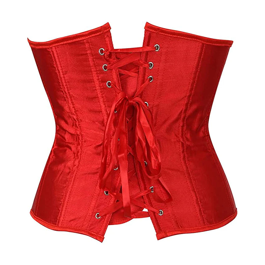 Korsett Drag Satin (Rot)