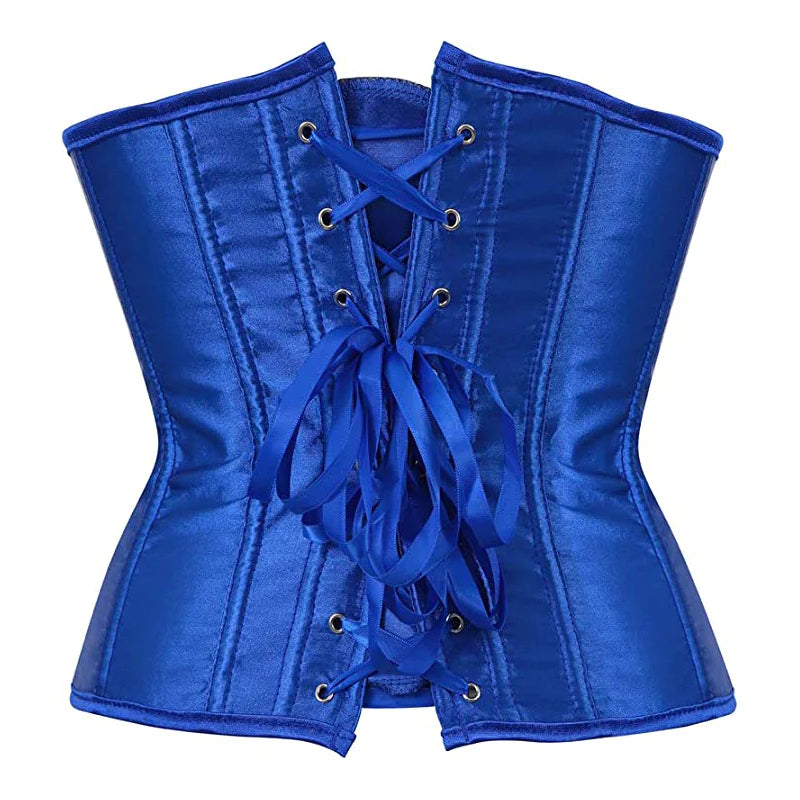 Korsett Drag Satin (Blau)