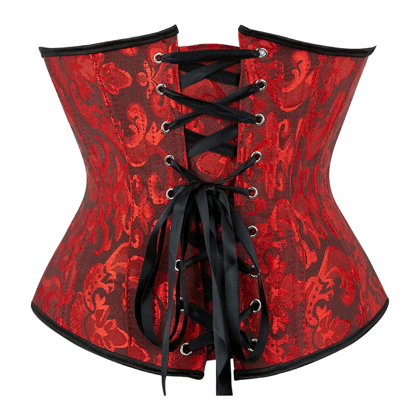 Korsett Drag Spring (Schwarz und Rot)