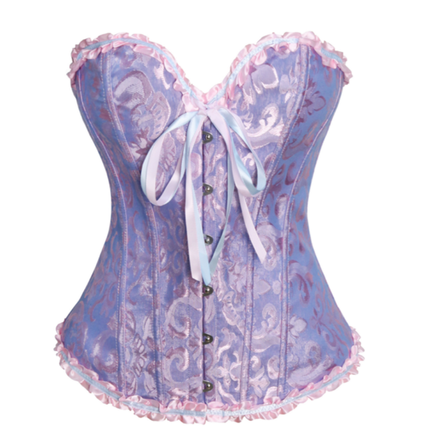 Korsett Drag Fayette (Blau und Rosa)