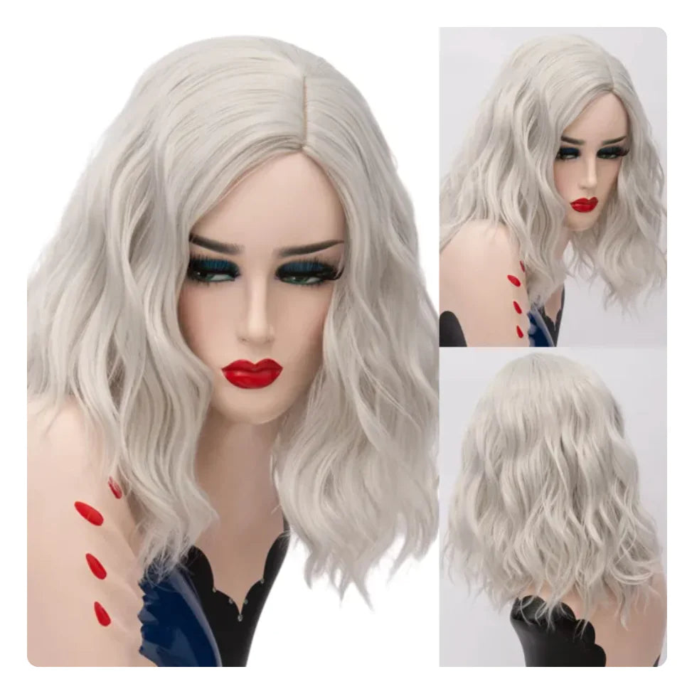 Perücke Queen Sadness (Silbrig)