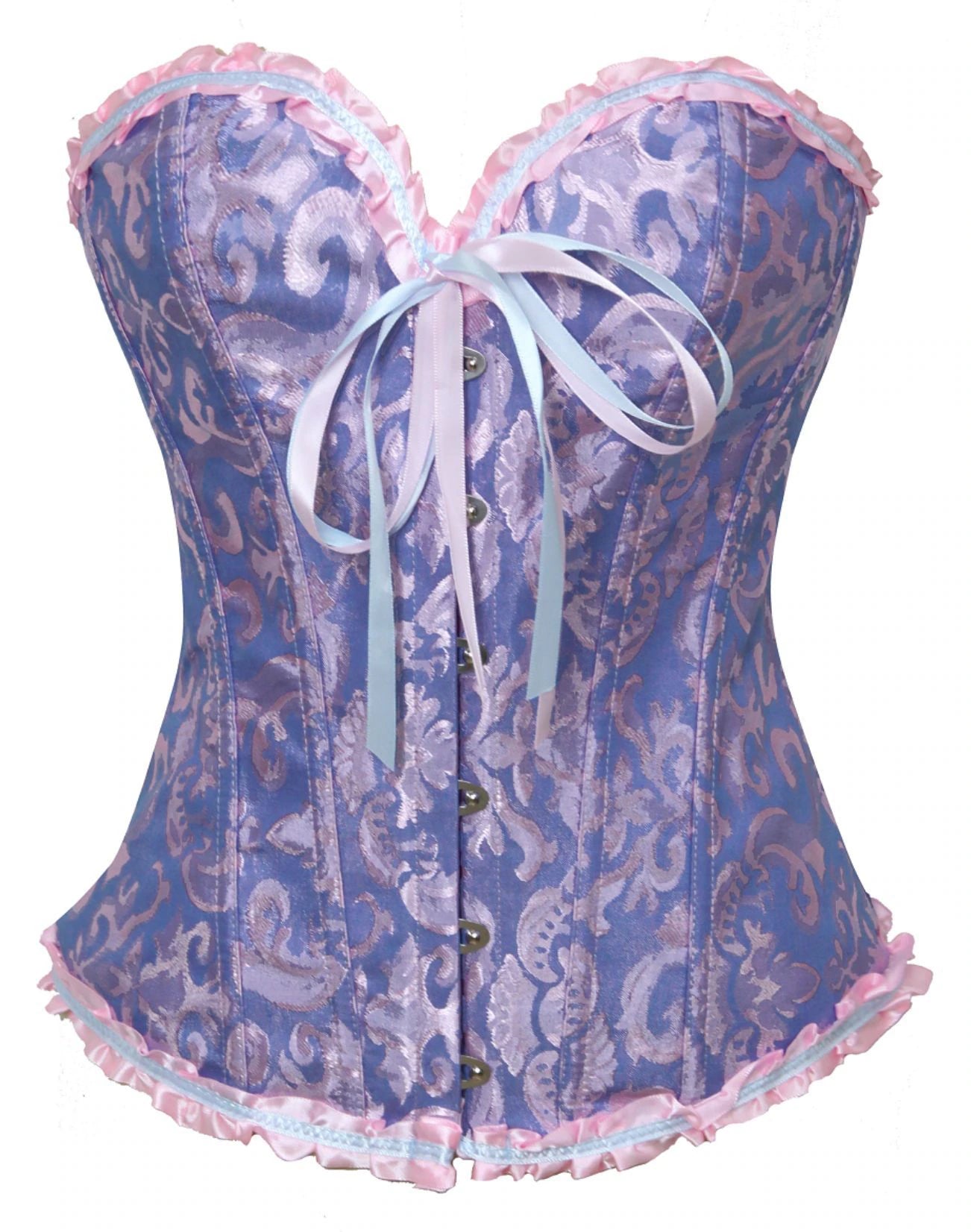Korsett Drag Fayette (Blau und Rosa)