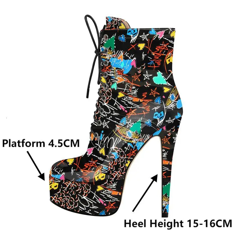 Stiefel Queen Graffiti