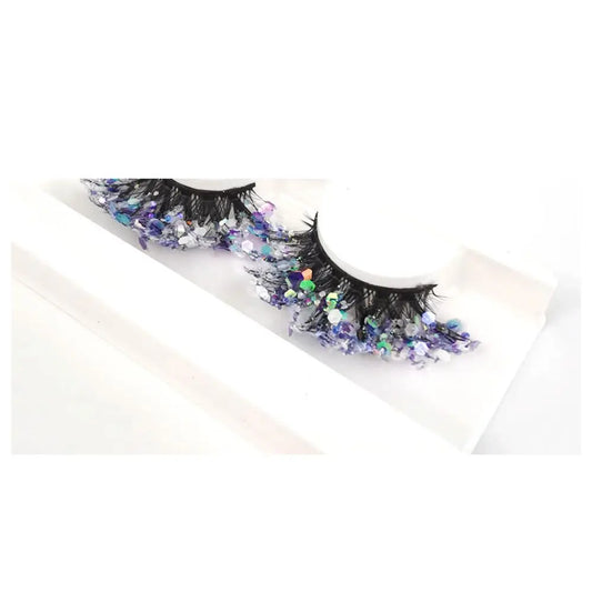Künstliche Wimpern Queen Sequins (Silber)