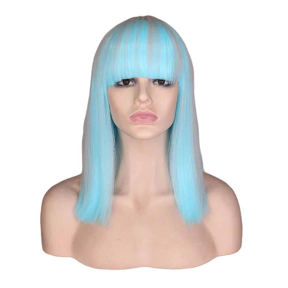 Perücke Drag Pauline (Blau gemischt)