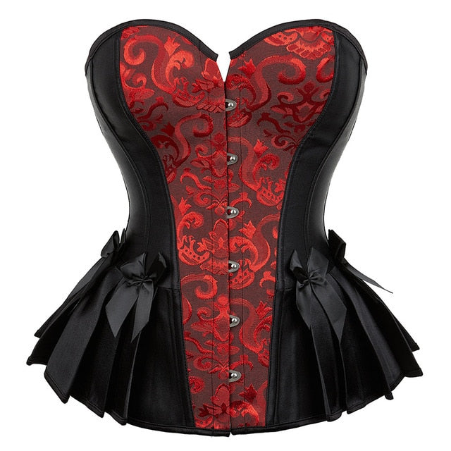 Korsett Queen Rockinha (Schwarz und Rot)