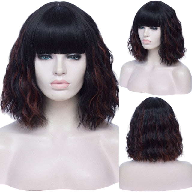 Perücke Queen Cleo (Schwarz und Braun)