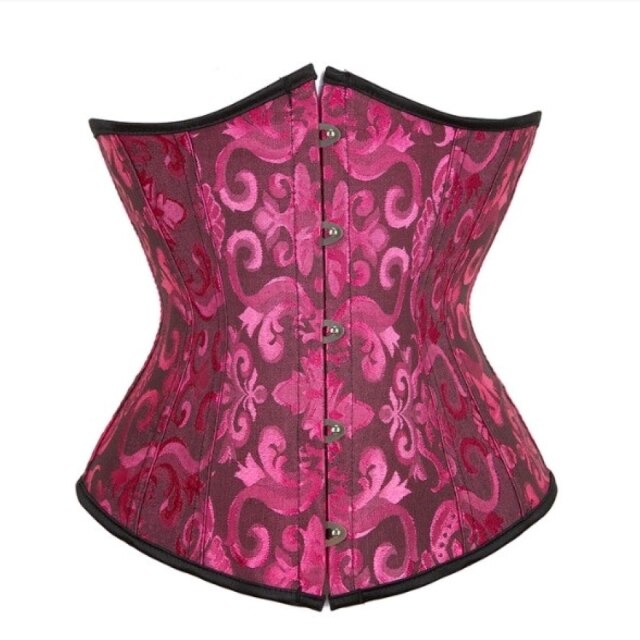 Korsett Drag Spring (Schwarz und Fuchsia)