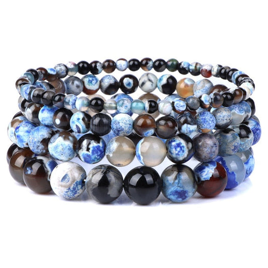 Armband Queen Feuer Achat (Blau)