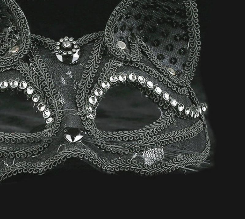 Maske Queen Kitten (2 Farben)