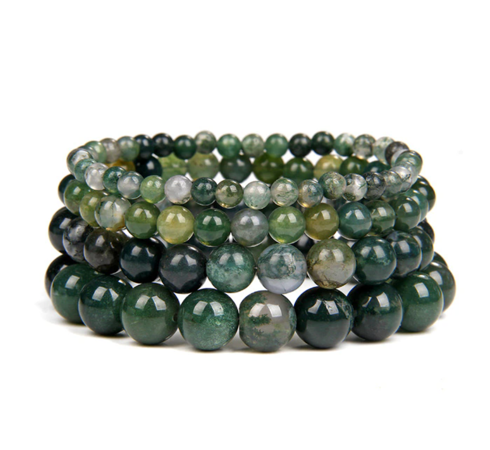 Armband Queen Achat (Dunkelgrün)