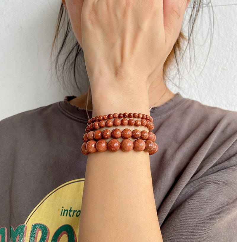 Armband Queen Gestreifter Achat (Fuchsie)