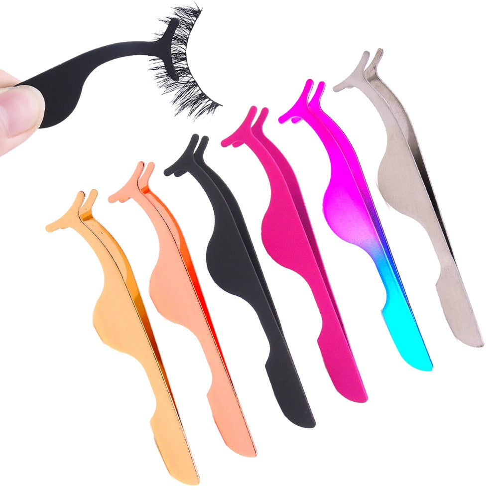 Pinzette für Falsche Wimpern (Fuchsie)
