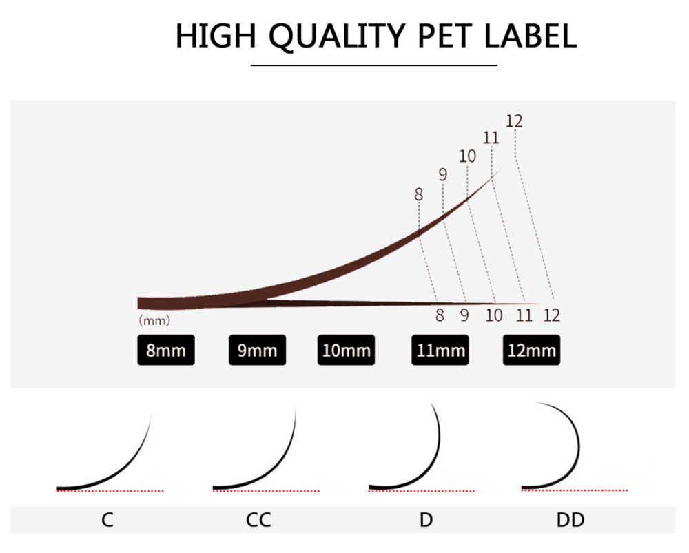 Künstliche Wimpern Queen Millenia (8 Farben)