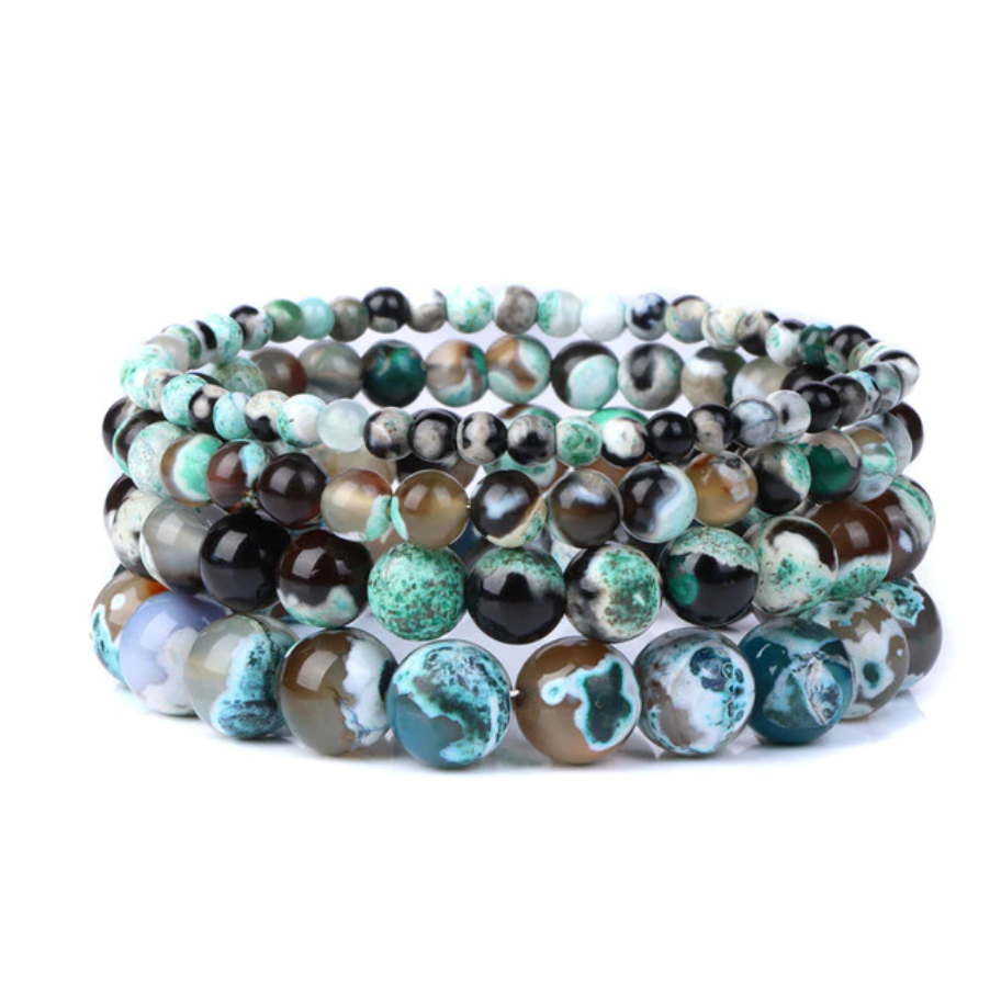 Armband Queen Feuer Achat (Grün)