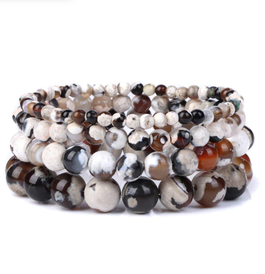Armband Queen Feuer Achat (Braun)