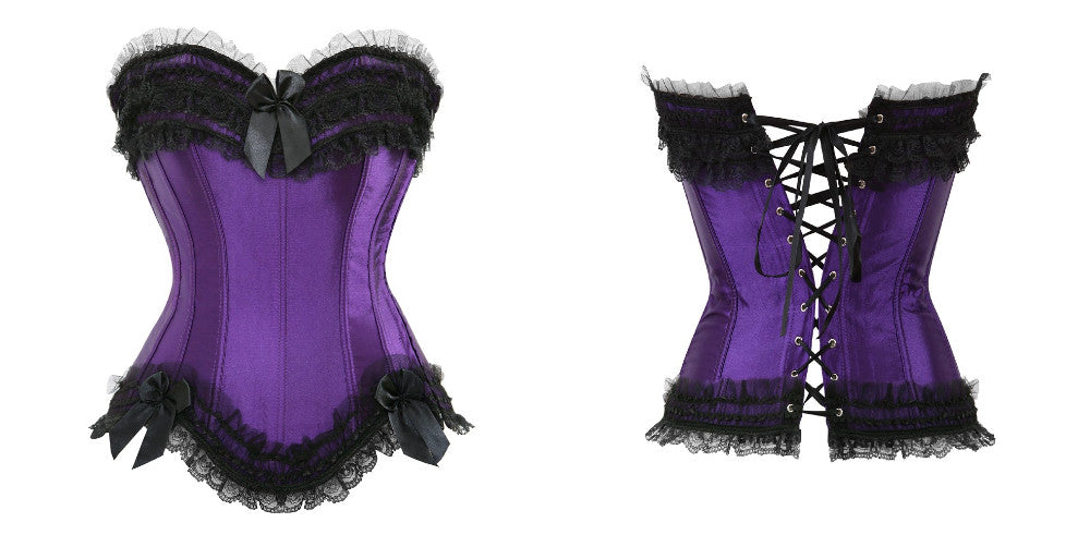 Korsett Drag Poison (Lila und Schwarz)