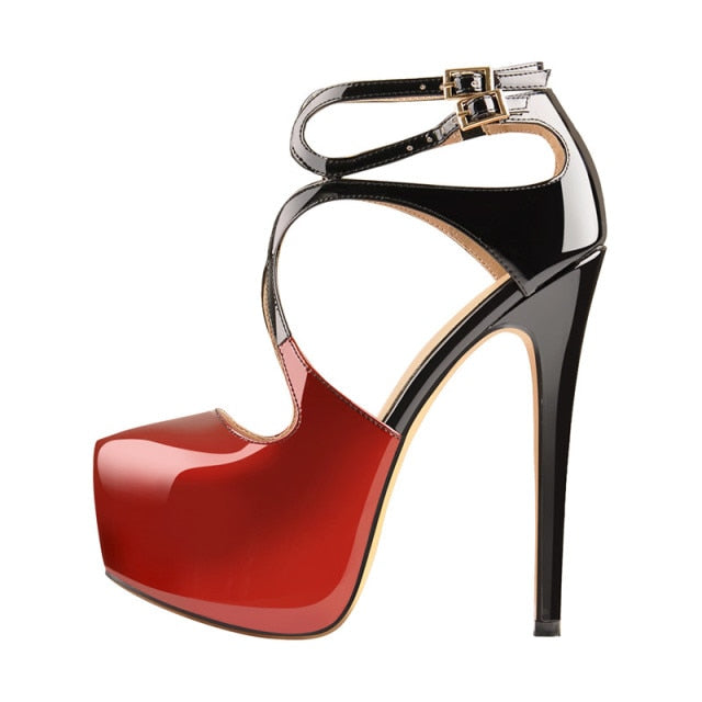 Pumps Queen Fhiga (Schwarz und Rot)