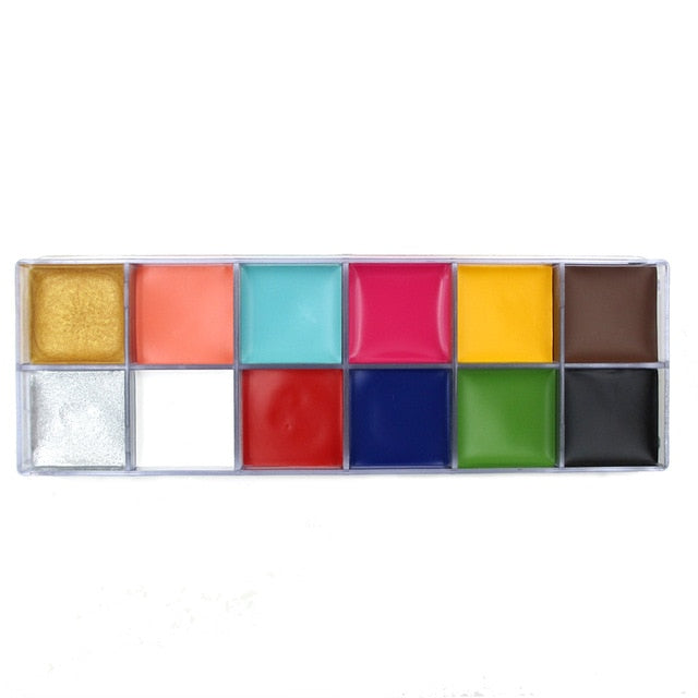 Set mit 6 Pinseln + 24 Farben Ölkörperfarbe