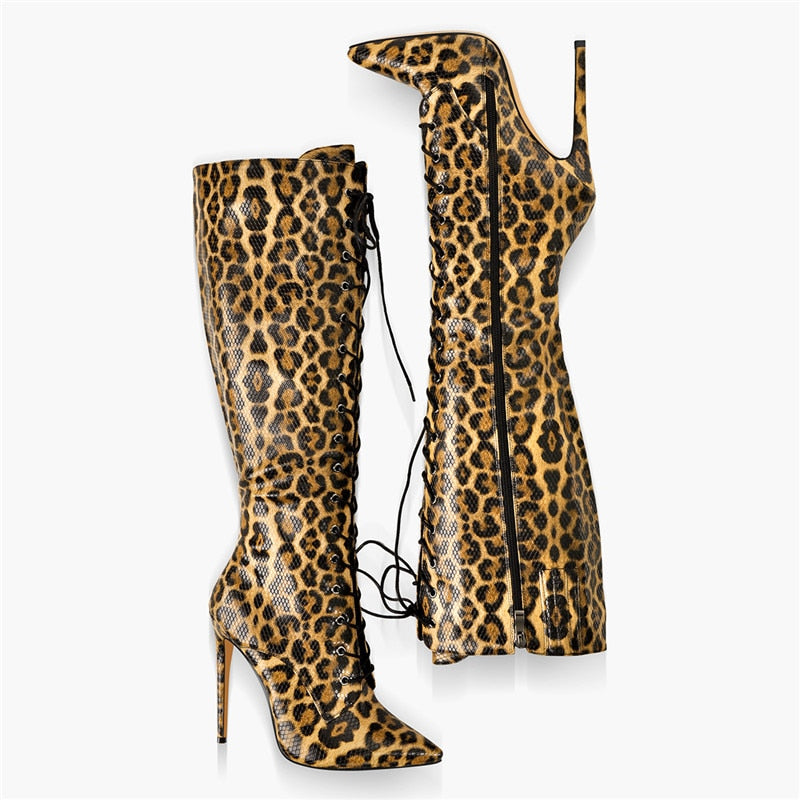 Stiefel Queen Khan (Leopard)