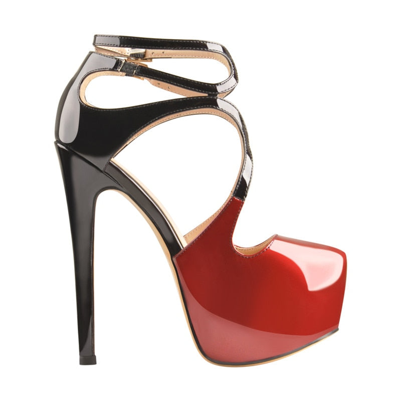 Pumps Queen Fhiga (Schwarz und Rot)