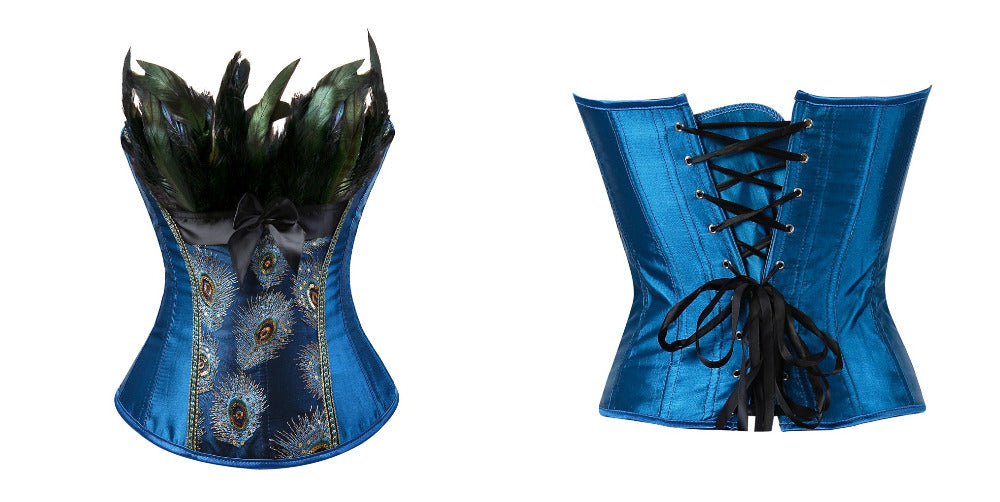 Korsett Drag Peacock (Blau)