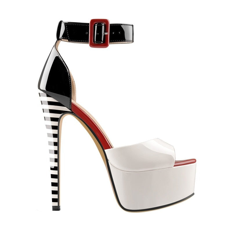 Sandalen Queen Zelcorn (Zebra-Ferse)