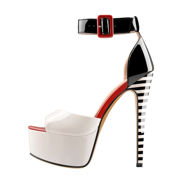 Sandalen Queen Zelcorn (Zebra-Ferse)