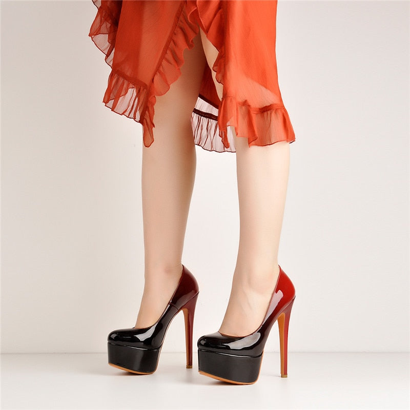 Pumps Queen Tigers (Schwarz und Rot)