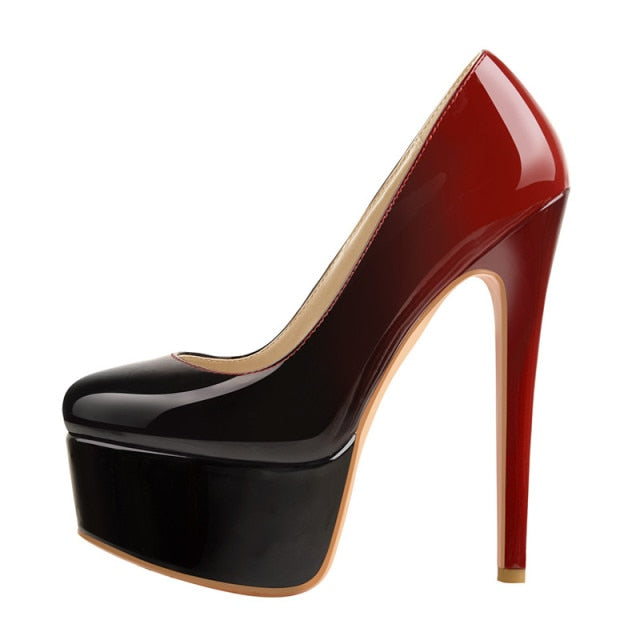 Pumps Queen Tigers (Schwarz und Rot)