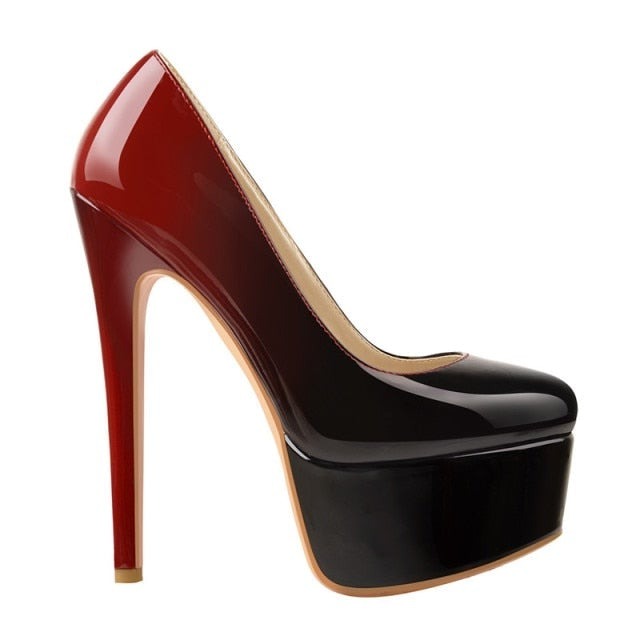 Pumps Queen Tigers (Schwarz und Rot)