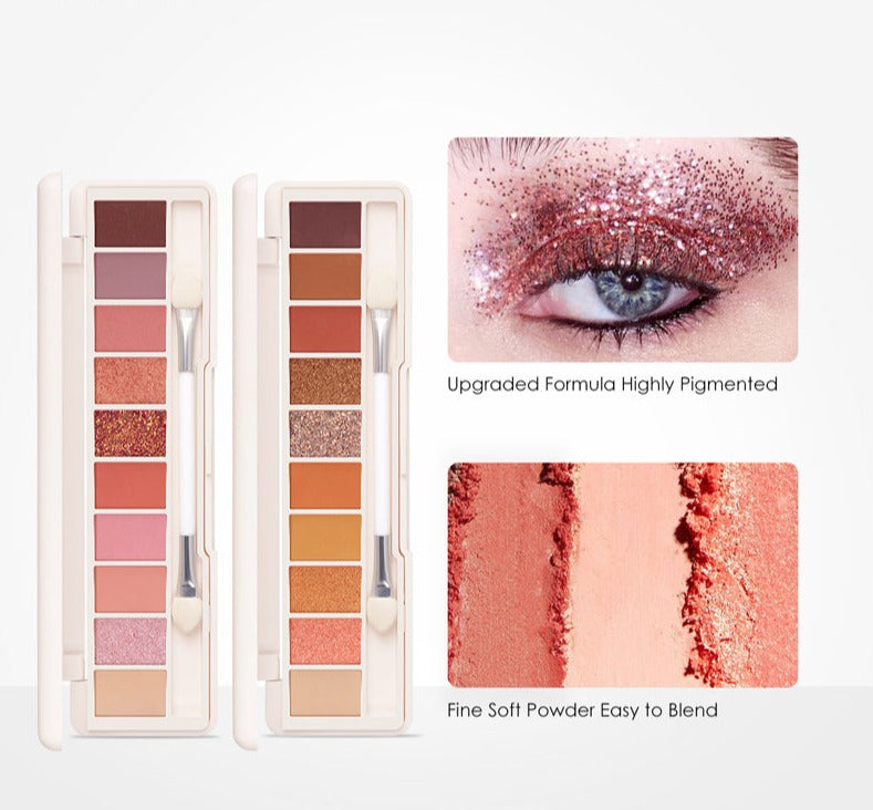 Professionelle Lidschattenpalette 10 Farben (3 Varianten)