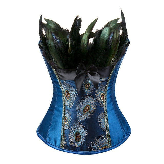 Korsett Drag Peacock (Blau)