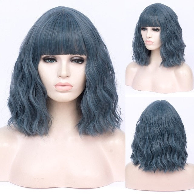 Perücke Queen Cleo (Marineblau)