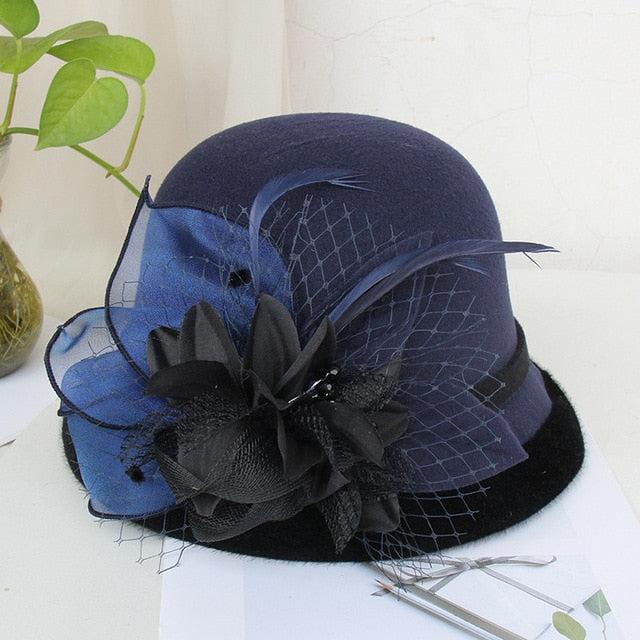 Hut Queen Orchya (Navy blau)