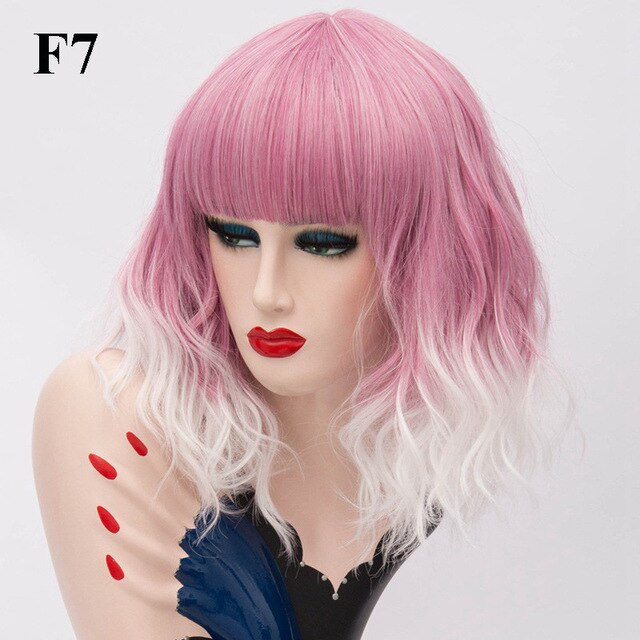 Perücke Queen Kumara (Pink Weiß)