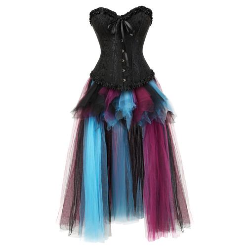 Korsettkleid Drag Maiden (Schwarz)