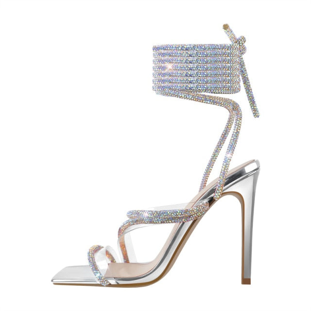 Sandalen Queen Chrystal (Silber)