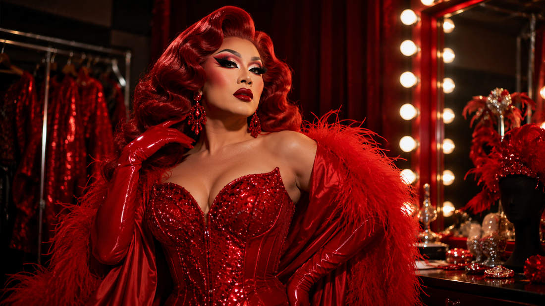 Rote Drag Queen Looks: Power, Glamour und Bühnenpräsenz