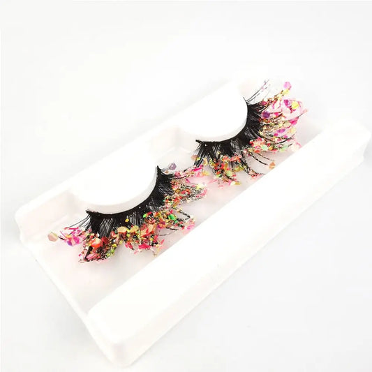 Künstliche Wimpern Queen Sequins (Pfirsich)