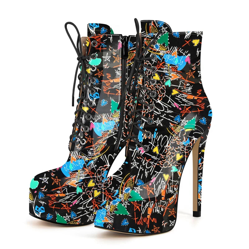 Stiefel Queen Graffiti