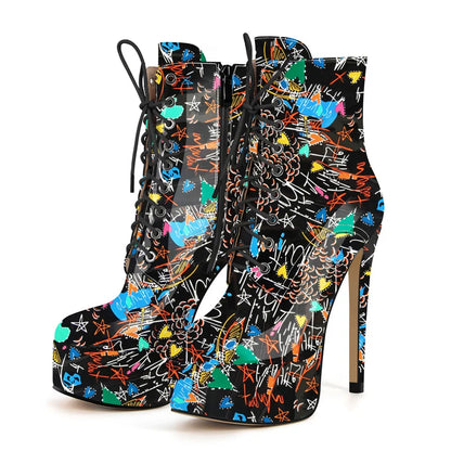 Stiefel Queen Graffiti