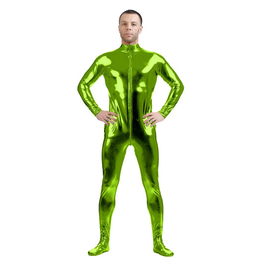 Zentai Anzug Queen Glitter (Lemon green)