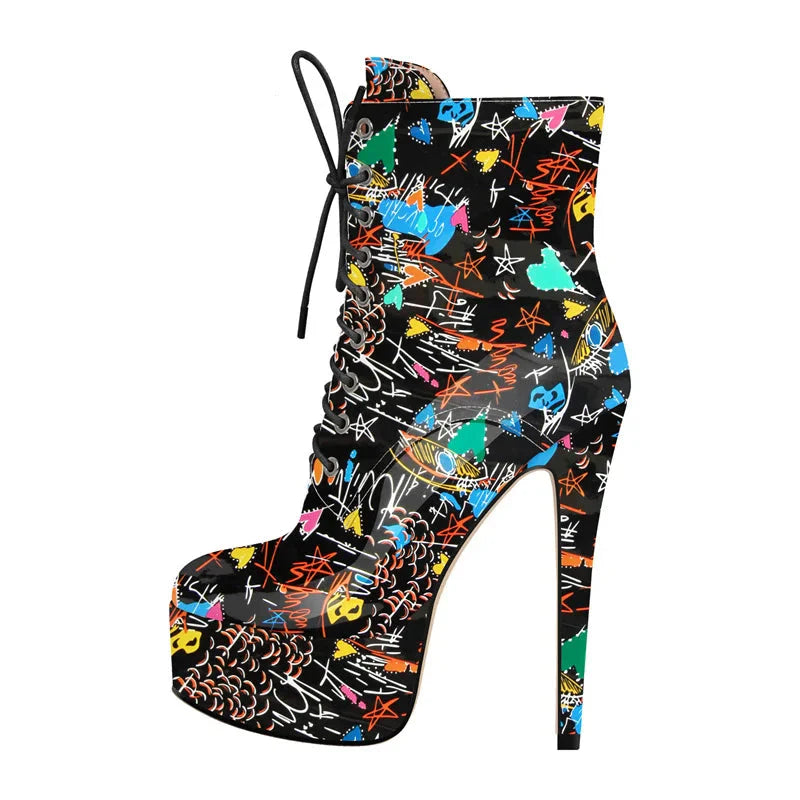 Stiefel Queen Graffiti