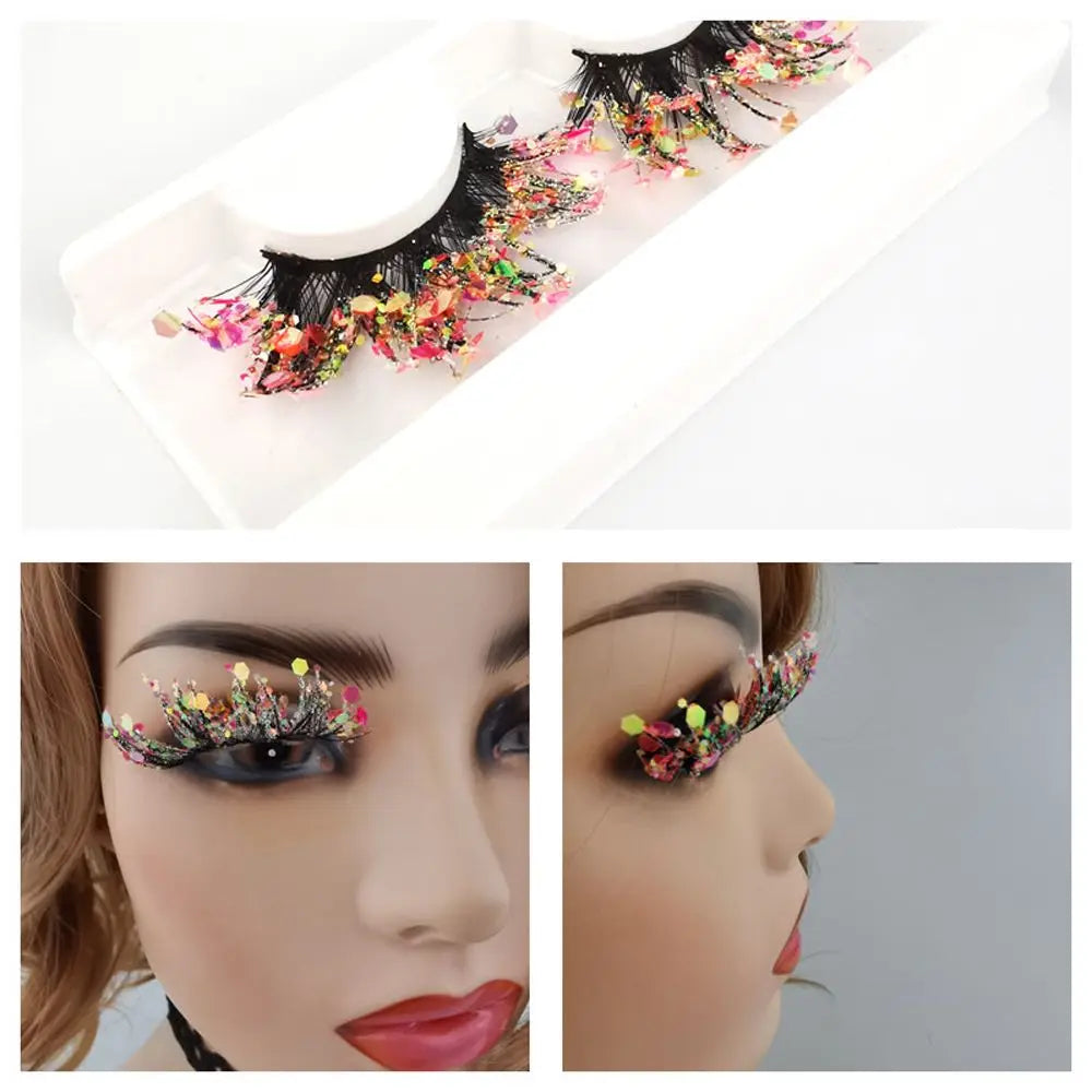 Künstliche Wimpern Queen Sequins (Pfirsich)