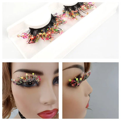 Künstliche Wimpern Queen Sequins (Pfirsich)